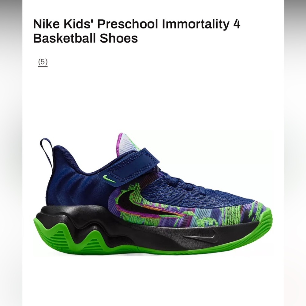 Nike Kids' Preschool Immortality 4 Basketball Shoes